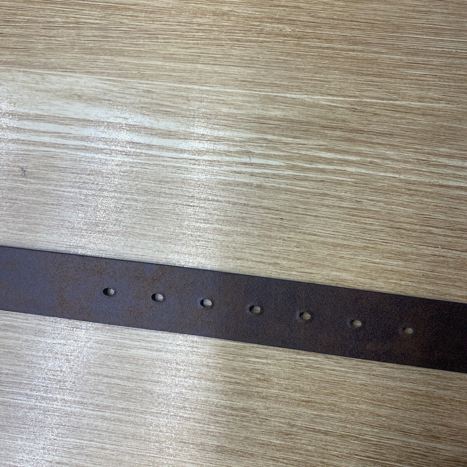 Sun + Stone Men's Faux Leather Belt Brown 38 - 40 Heavy Stitched Casual Large
