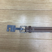 Sun + Stone Men's Faux Leather Belt Brown 38 - 40 Heavy Stitched Casual Large