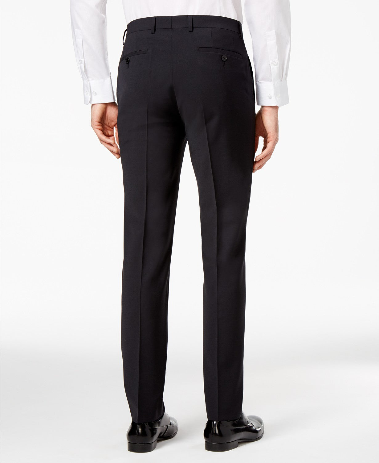 Bar Iii Mens Skinny fit Wool Dress Pants 31 / 32 Black Solid