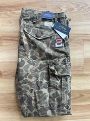 Polo Ralph Lauren Canvas Cargo Pants Camo Patchwork Green 38 x 34