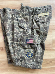 Polo Ralph Lauren Canvas Cargo Pants Camo Patchwork Green 38 x 34