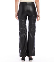 Karen Kane Wide Leg Faux Leather Pull-On Pants in Black Size XS X-Small