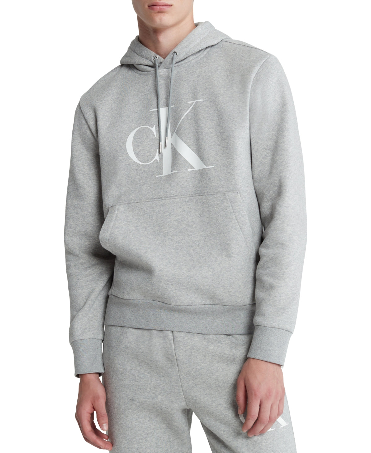 Calvin Klein Mens Regular fit Hoodie Sweatshirt XXL Grey Solid