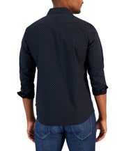 Michael Kors Mens Slim fit Long Sleeve Button-Up Shirt Medium Black Floral
