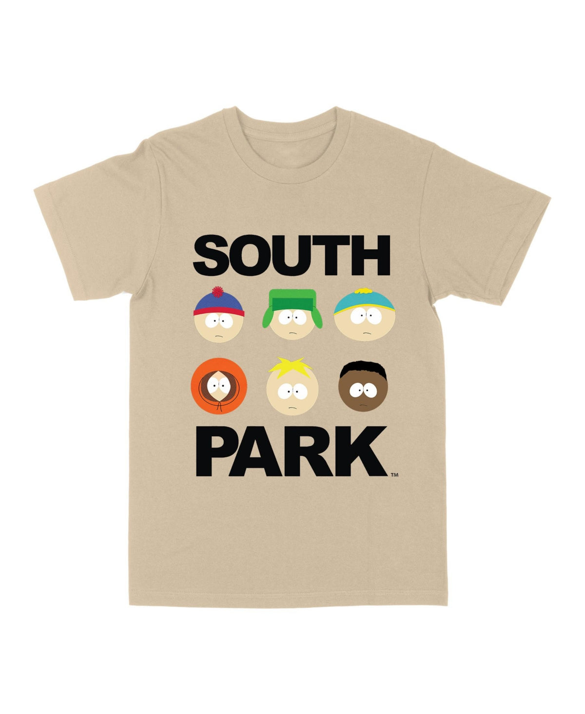 Philcos Mens South Park Heads Graphic T Shirt Sand Beige XL