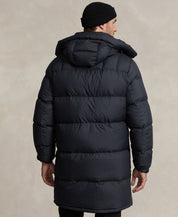 Ralph Lauren Men's Big Tall Water Repellent Polo Down Hooded Coat Black 3LT