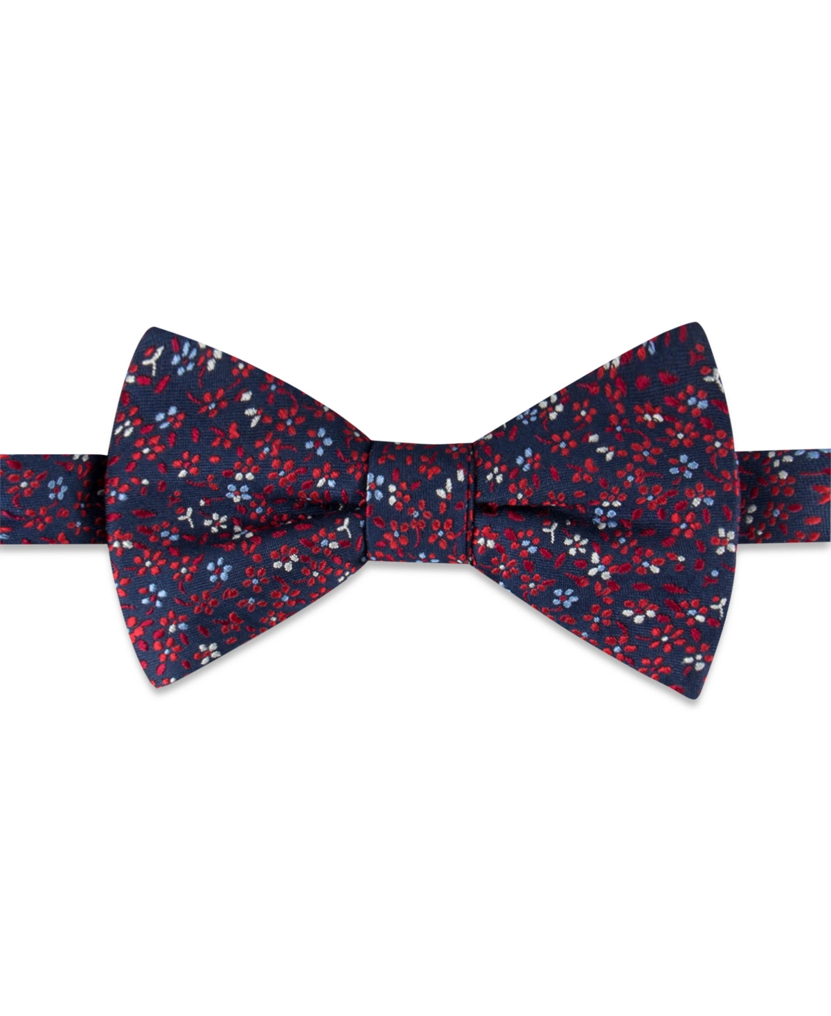 Tommy Hilfiger Mens Regular fit Bow Tie Necktie Pocket Square Set Blue Floral