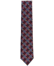 Club Room Mens Murray Plaid Dog Print Necktie Burgundy