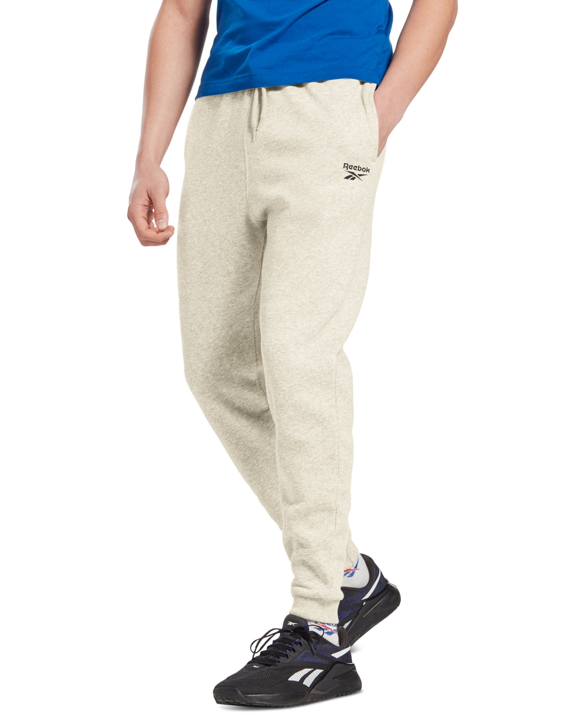 Reebok Mens Classic fit Joggers Fleece Pants XL / 29 White Solid
