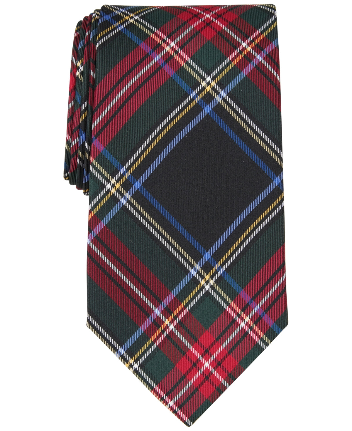 Brooks Brothers Mens Regular fit Tie Necktie One Size Black Tartan Plaid