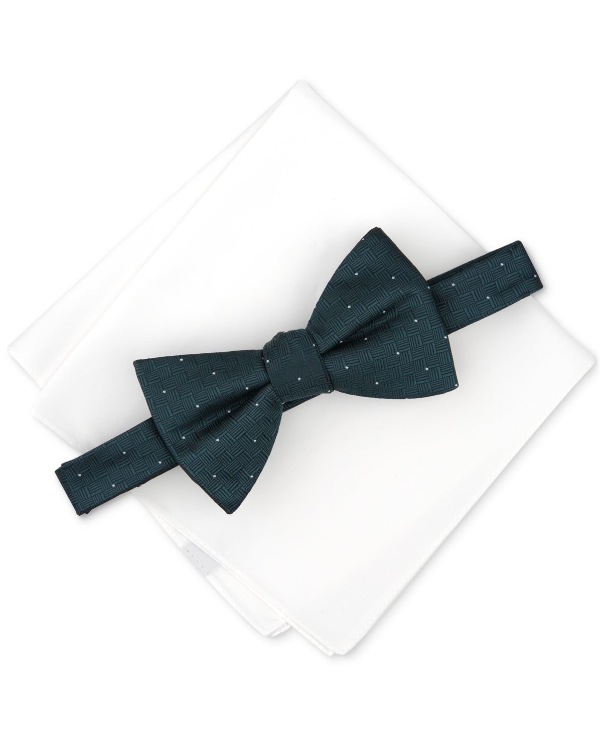 Alfani Men Regular fit Tie Necktie One Size Green Dot Pattern