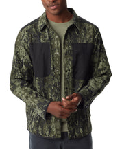 Bass Outdoor Mens Outdoo Worker Standard Fit Green Camo Shirt Jacket Green XL