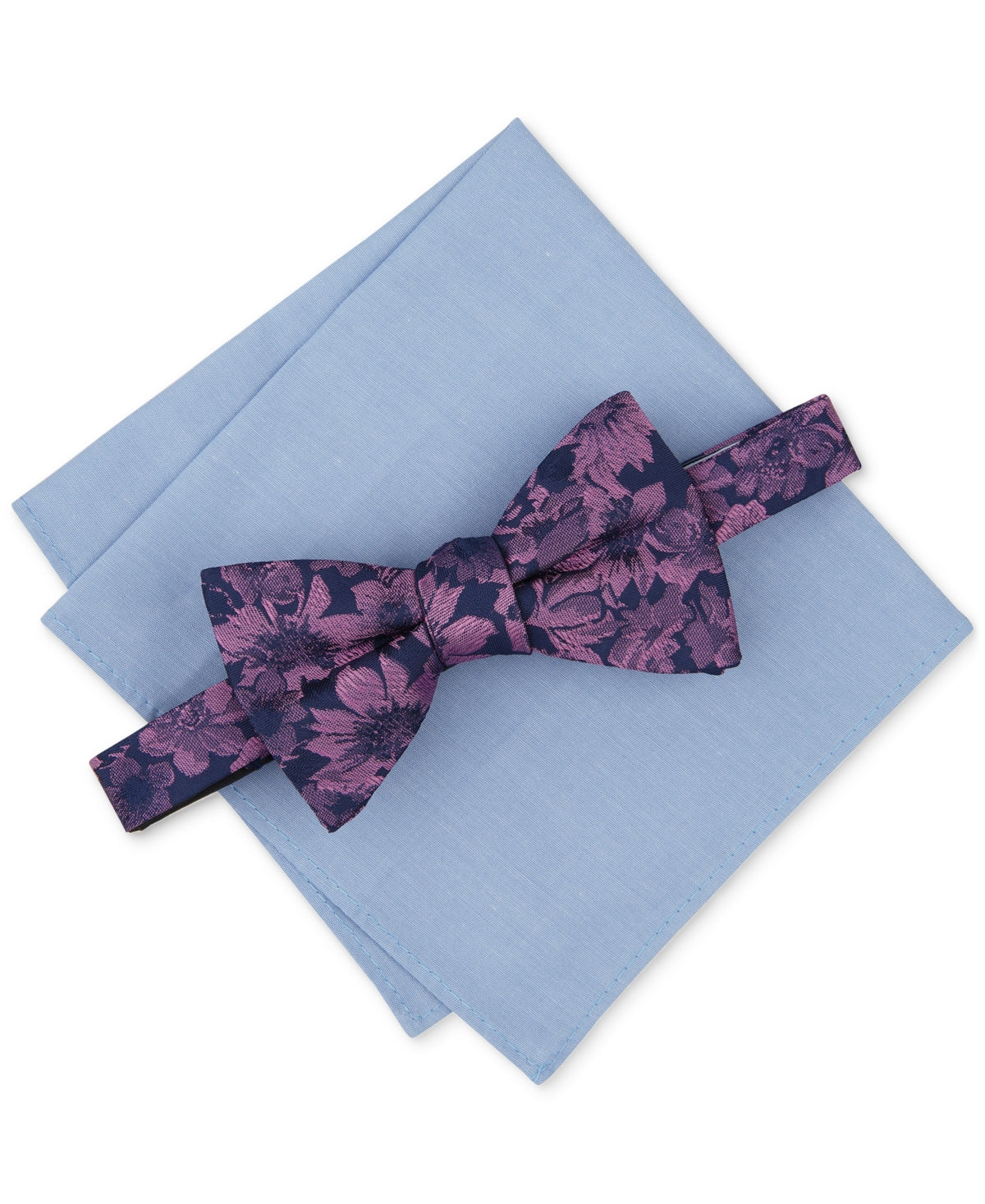 Bar III Mens Malaga Floral Bow Tie Rose Pink Necktie