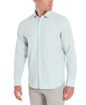 Kenneth Cole Men's Stretch Button Down Shirt Green Geo 2XL
