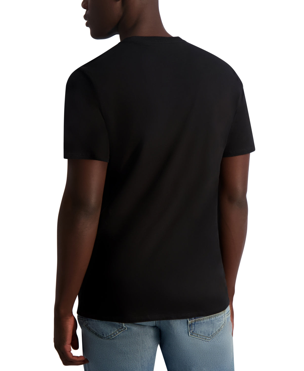 KARL LAGERFELD PARIS Mens Logo Graphic Short Sleeve T Shirt Black XL