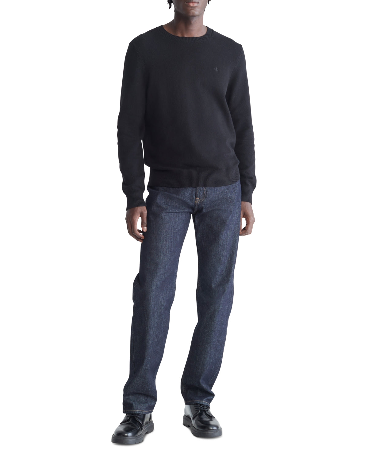 Calvin Klein Men's Standard Straight Fit Stretch Jeans Blue Rinse 34 x 30