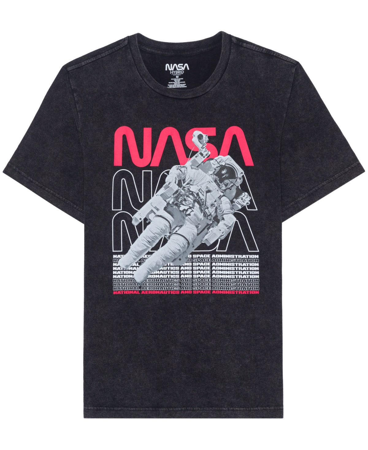 Hybrid Mens Regular fit Short Sleeve Graphic T-Shirt Shirt XL Black Solid
