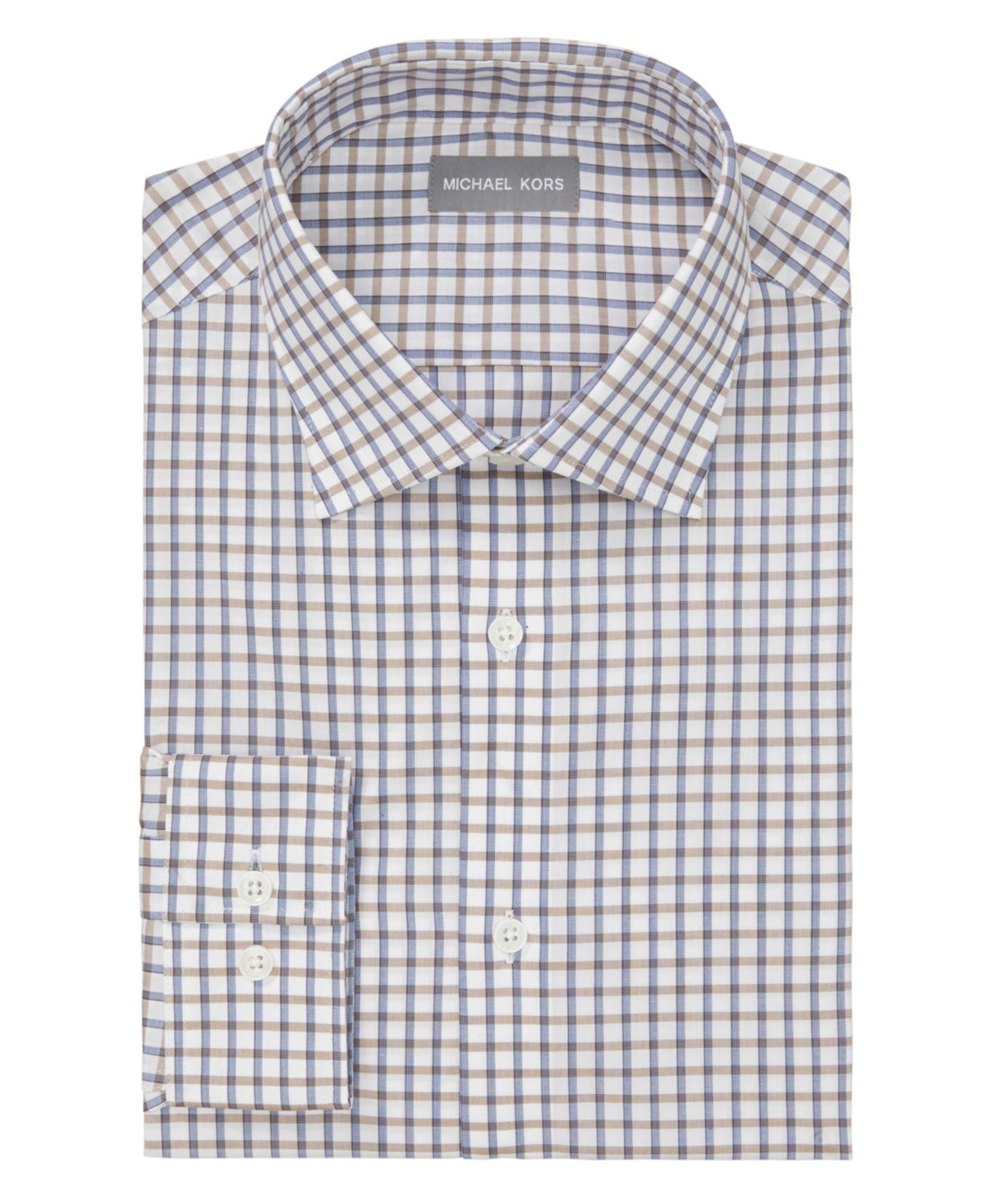 Michael Kors Men Slim fit Button-Up Shirt XL 17 in 34-35 Pink Plaid