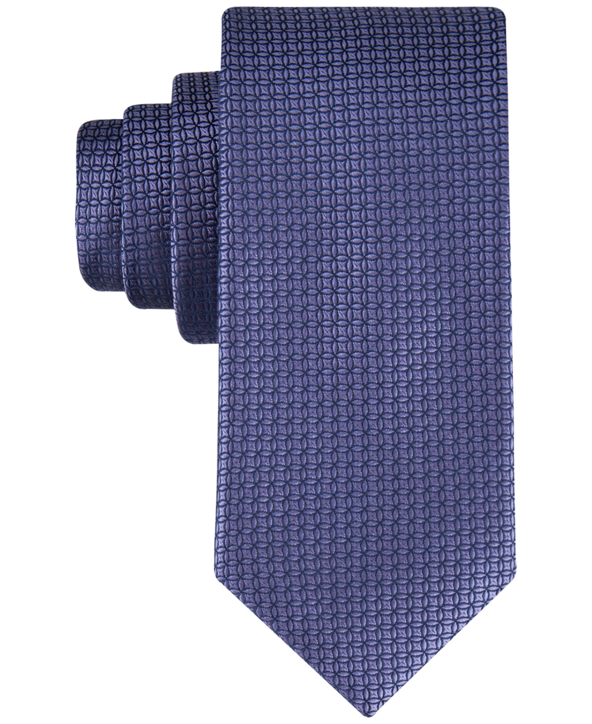 Calvin Klein Mens Necktie Geo Print Tie Purple