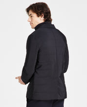 Alfani Men's Regular Fit Quilted Blazer Removable Full Zip Bib Black XL