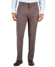 Perry Ellis Portfolio Mens Slim fit Casual Pants 29 / 30 Brown Plaid Stretch