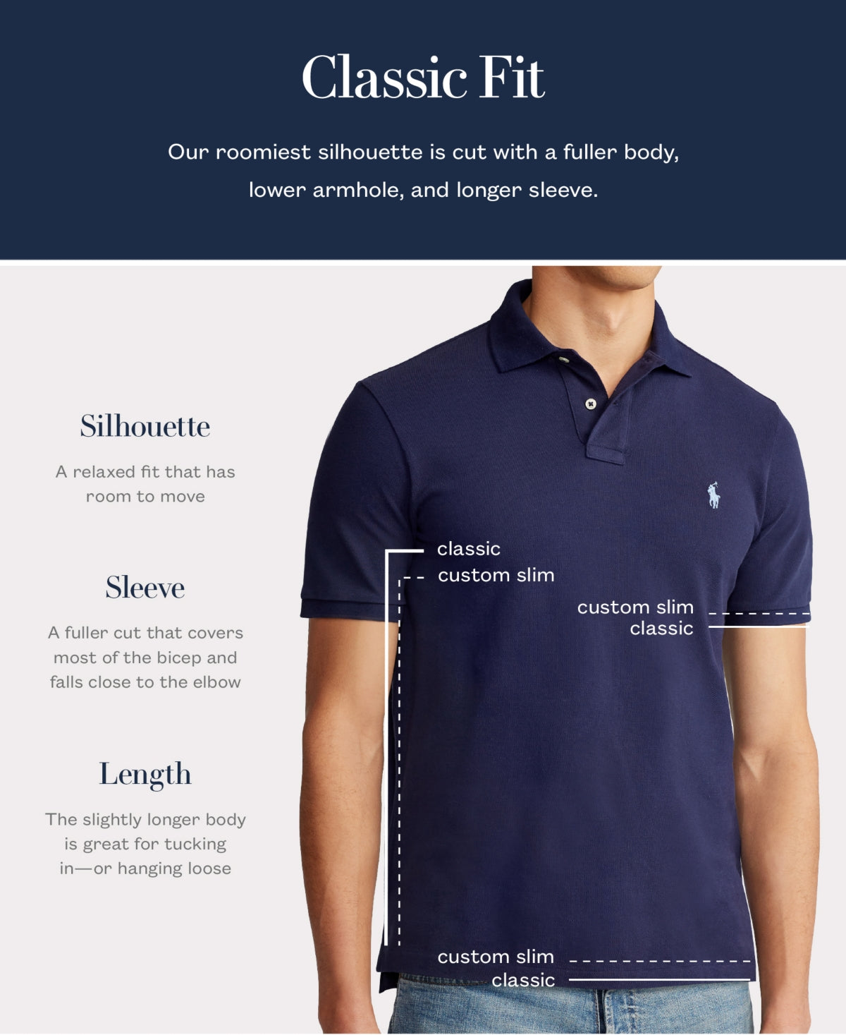 Polo Ralph Lauren Mens Classic Fit Soft Cotton Polo Shirt Blue Medium