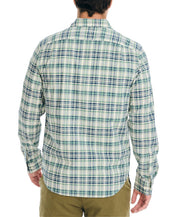 Nautica Mens Classic fit Long Sleeve Button-Up Shirt Small Green Plaid