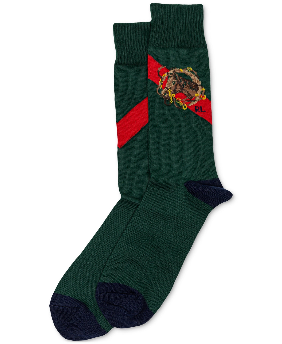 Polo Ralph Lauren Mens Regular fit Crew Socks 10-13 Hunter Green