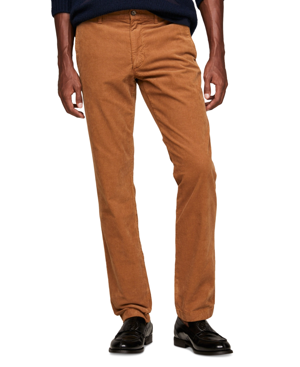 Tommy Hilfiger Men's Denton Straight Fit Twill Chino Pants Khaki Brown 32 x 32