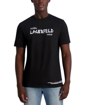 Karl Lagerfeld Paris Mens Slim fit Short Sleeve T-Shirt Shirt Small Black