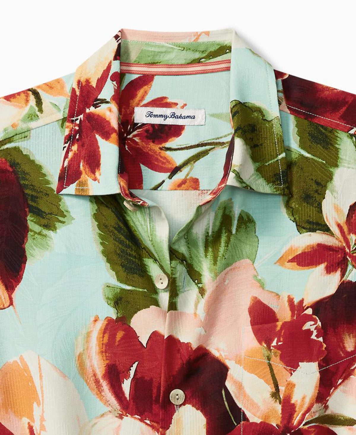Tommy Bahama Mens La Esmeralda Floral Shirt XL Caribbean Silk