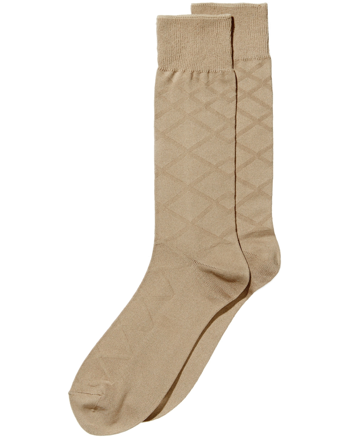 Perry Ellis Portfolio Mens Regular fit Crew Socks One Size Beige