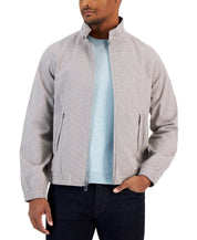 Michael Kors Men's Packable Zip Front Water Resistant Jacket Beige Khaki Large
