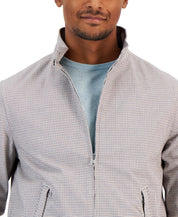 Michael Kors Men's Packable Zip Front Water Resistant Jacket Beige Khaki Large