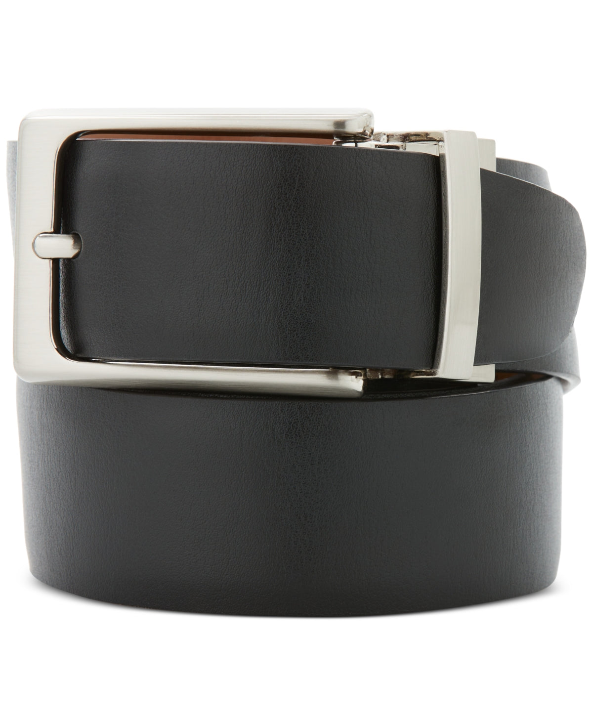 Pga Tour Men's Laser Pattern Reversible Belt Brown Black 32