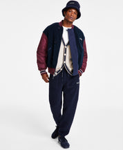Ax Armani Exchange Mens Reversible Fleece Bomber Jacket Coat XL Blue Solid