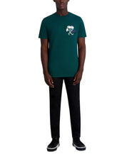 KARL LAGERFELD PARIS Mens Flocked Graphic Signature T Shirt Emerald 2XL