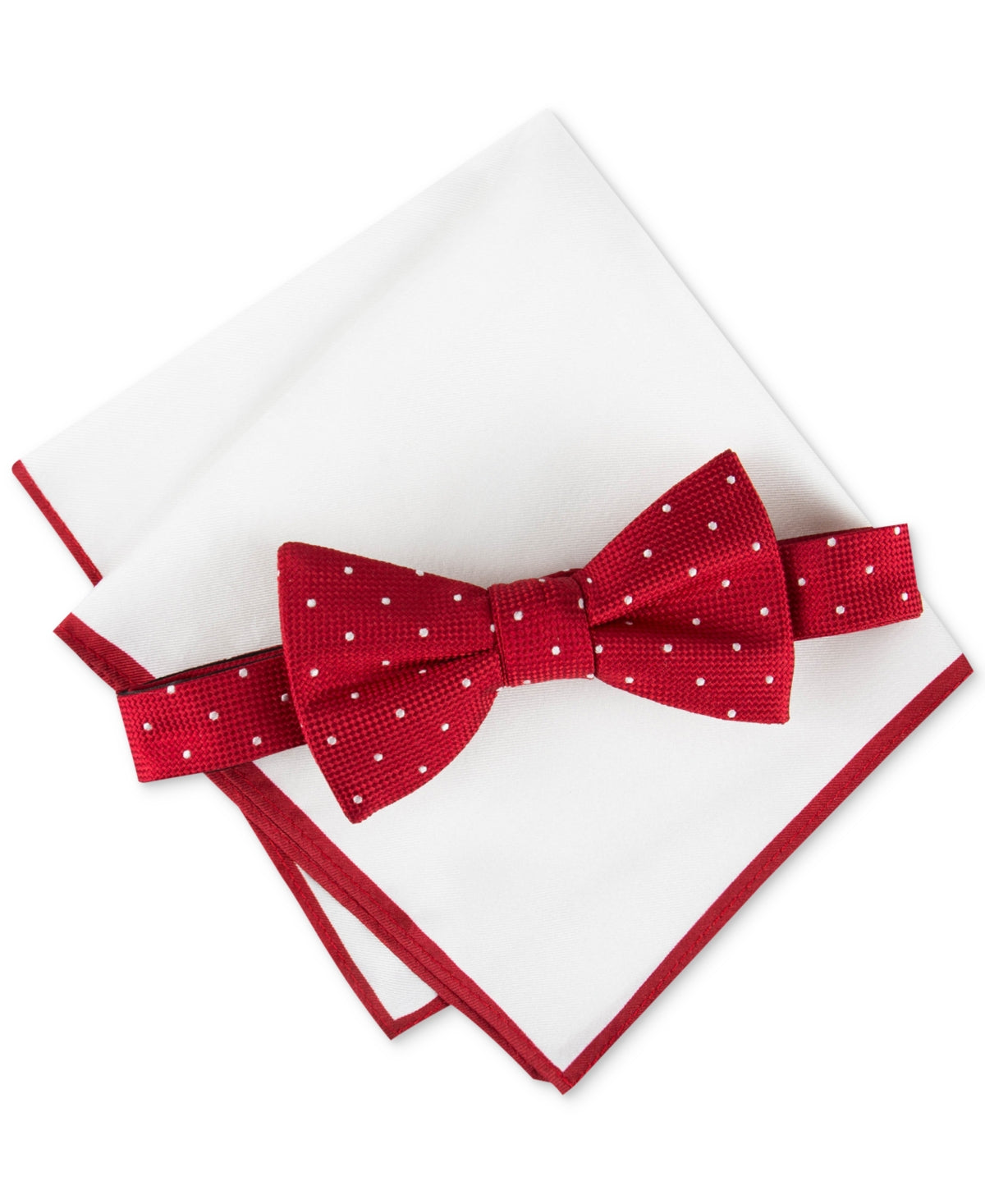 Tommy Hilfiger Men's Metcalf Dot Bow Tie Red Necktie