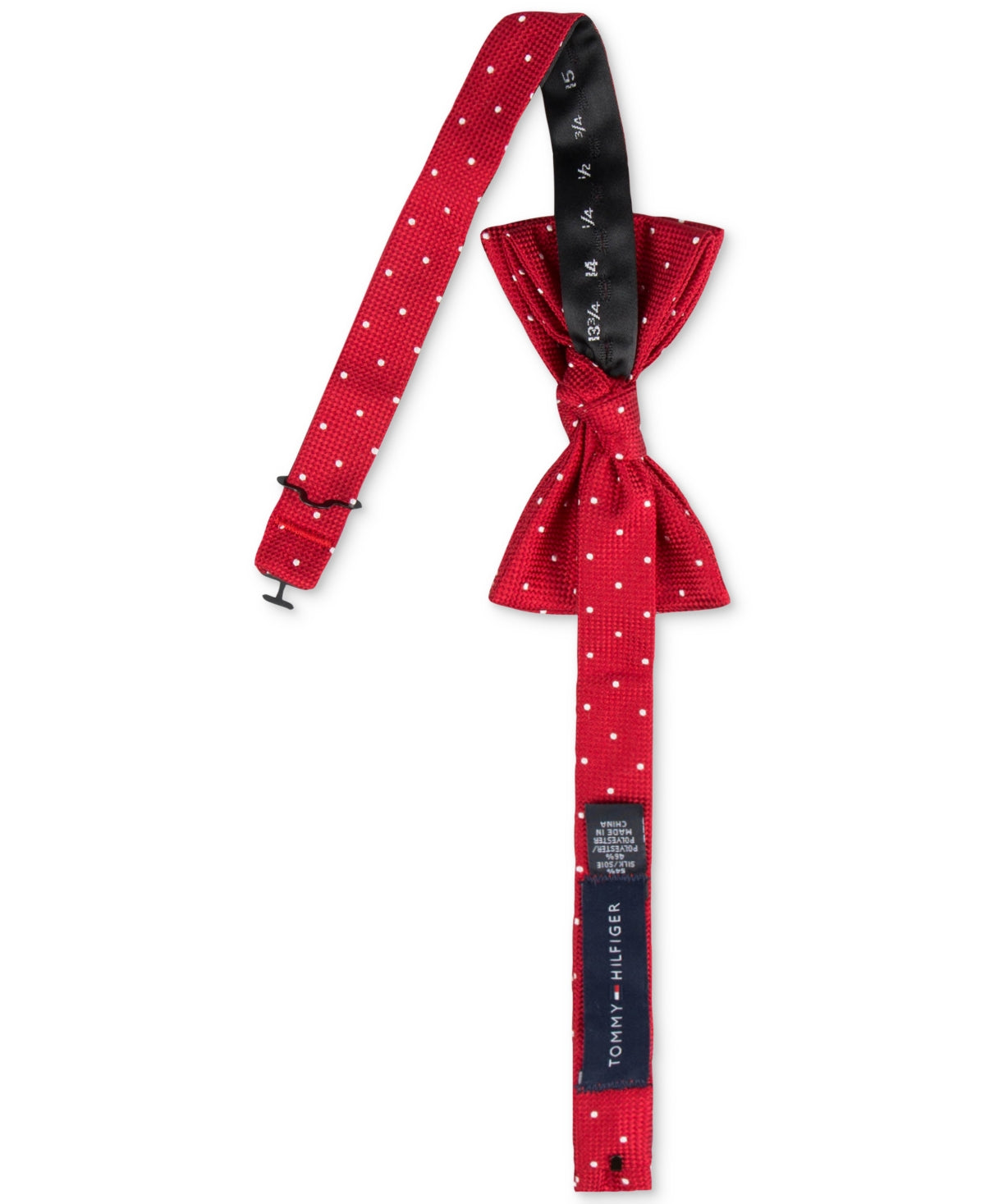 Tommy Hilfiger Men's Metcalf Dot Bow Tie Red Necktie