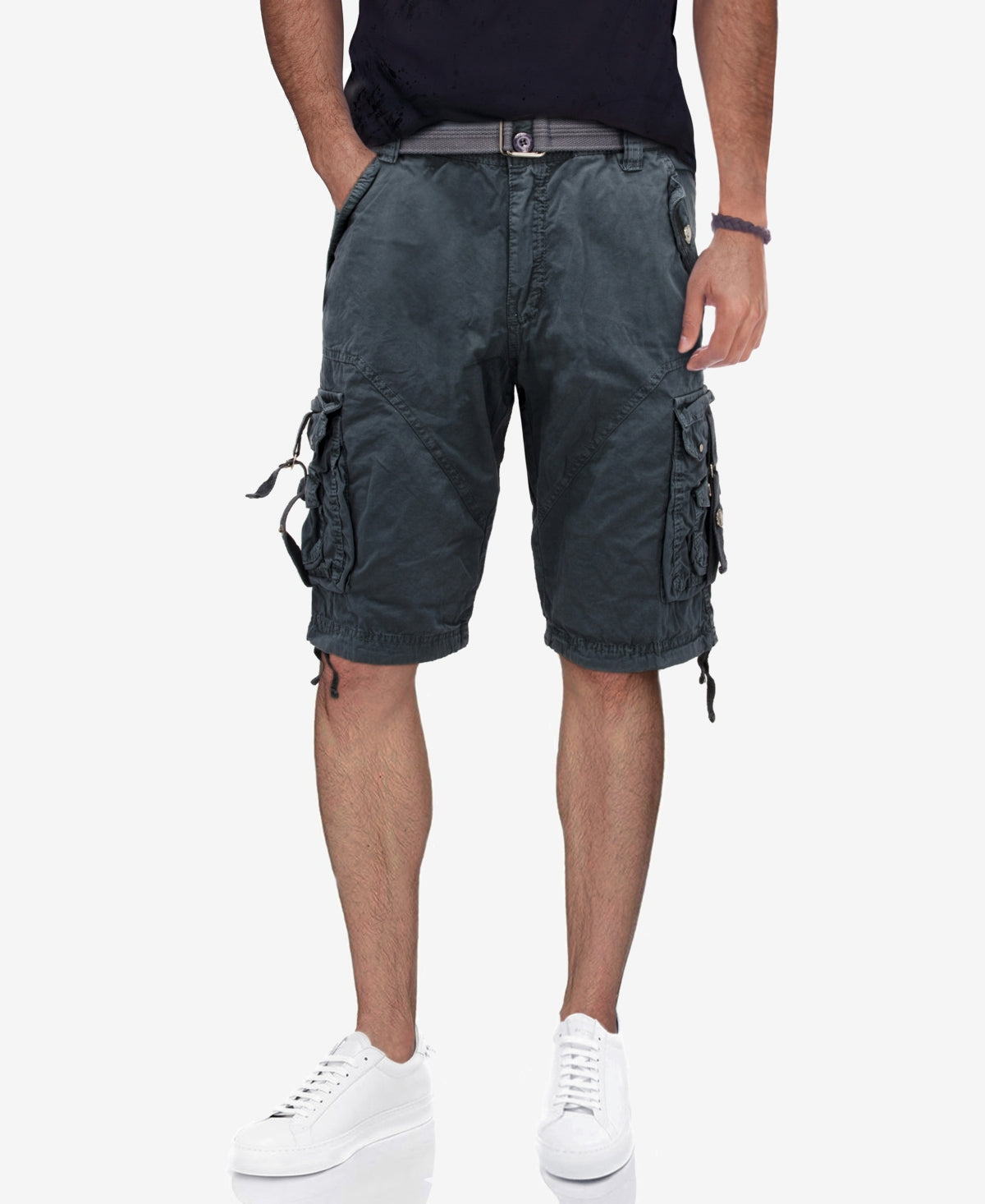 X-Ray Mens 12.5" Inseam Cargo Shorts Steel Grey 42
