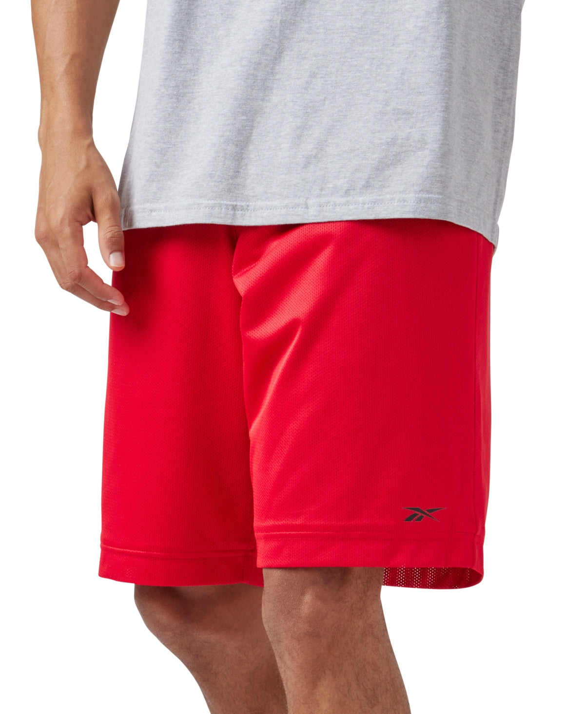 Reebok Mens Regular fit Athletic Basketball Shorts Large Red Solid
