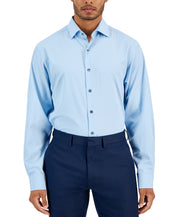 Alfani Mens Regular fit Dress Shirt XXL 18-18.5 34-35 Light Blue