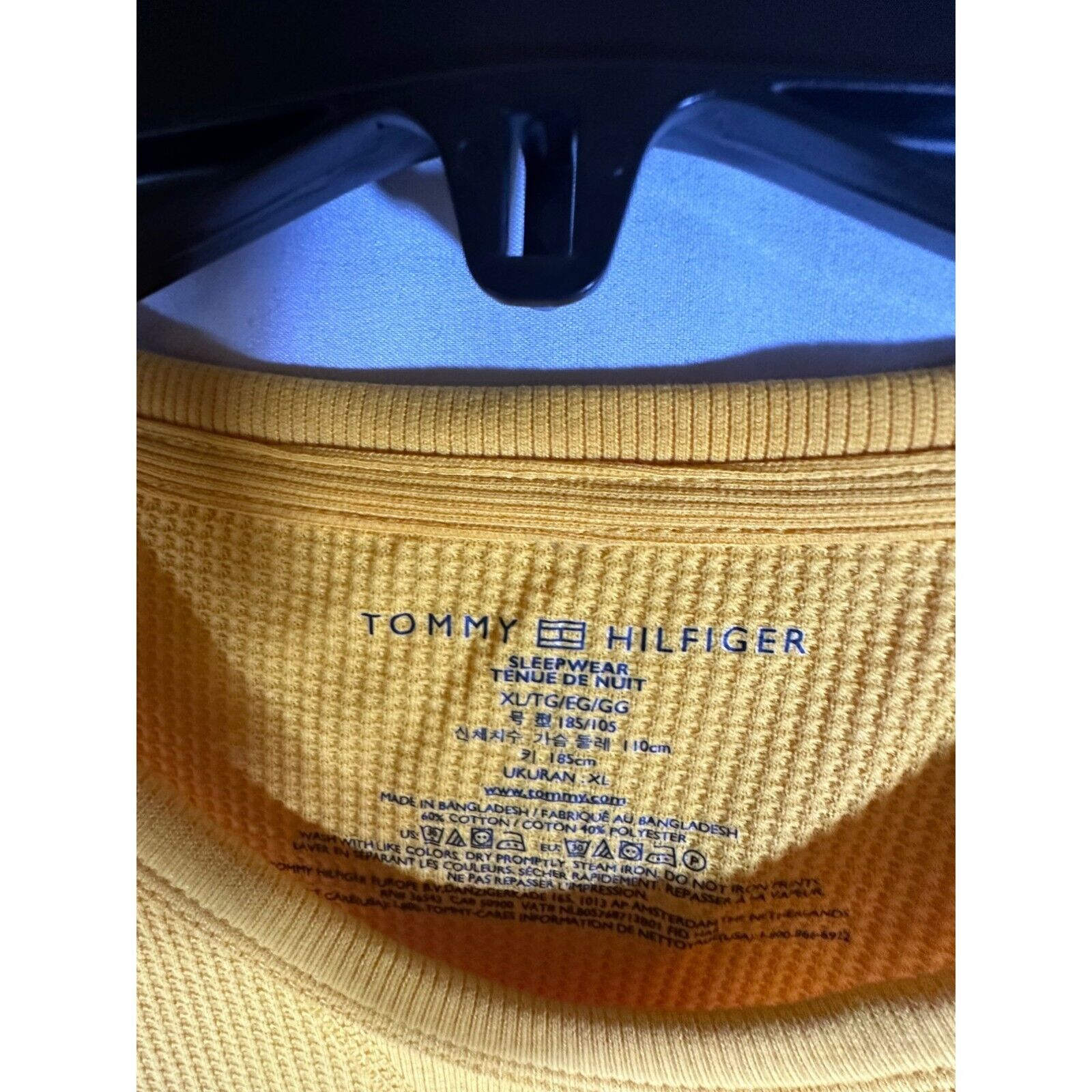 Tommy Hilfiger Mens Thermal Waffleknit Logo Honey Tommy Hilfiger XL