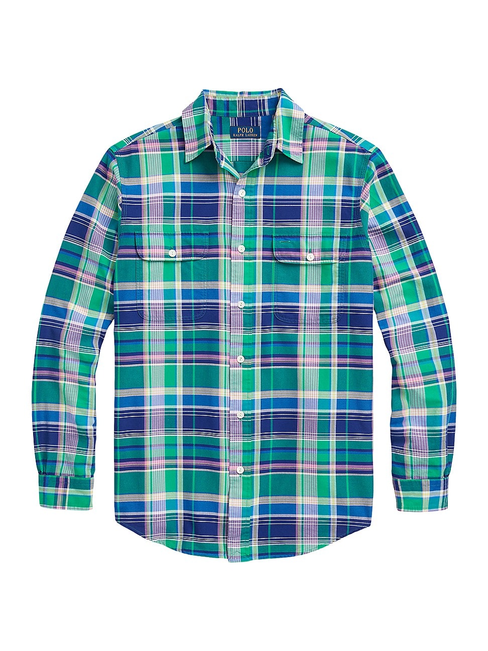 Polo Ralph Lauren Mens Classic fit Long Sleeve Button-Up Shirt Medium Green