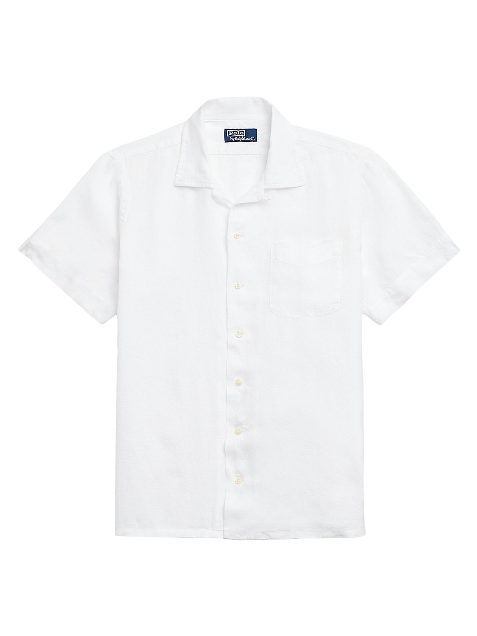 Polo Ralph Lauren Mens Classic fit Short Sleeve Button-Up Shirt Large White