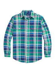 Polo Ralph Lauren Mens Classic fit Long Sleeve Button-Up Shirt Medium Green