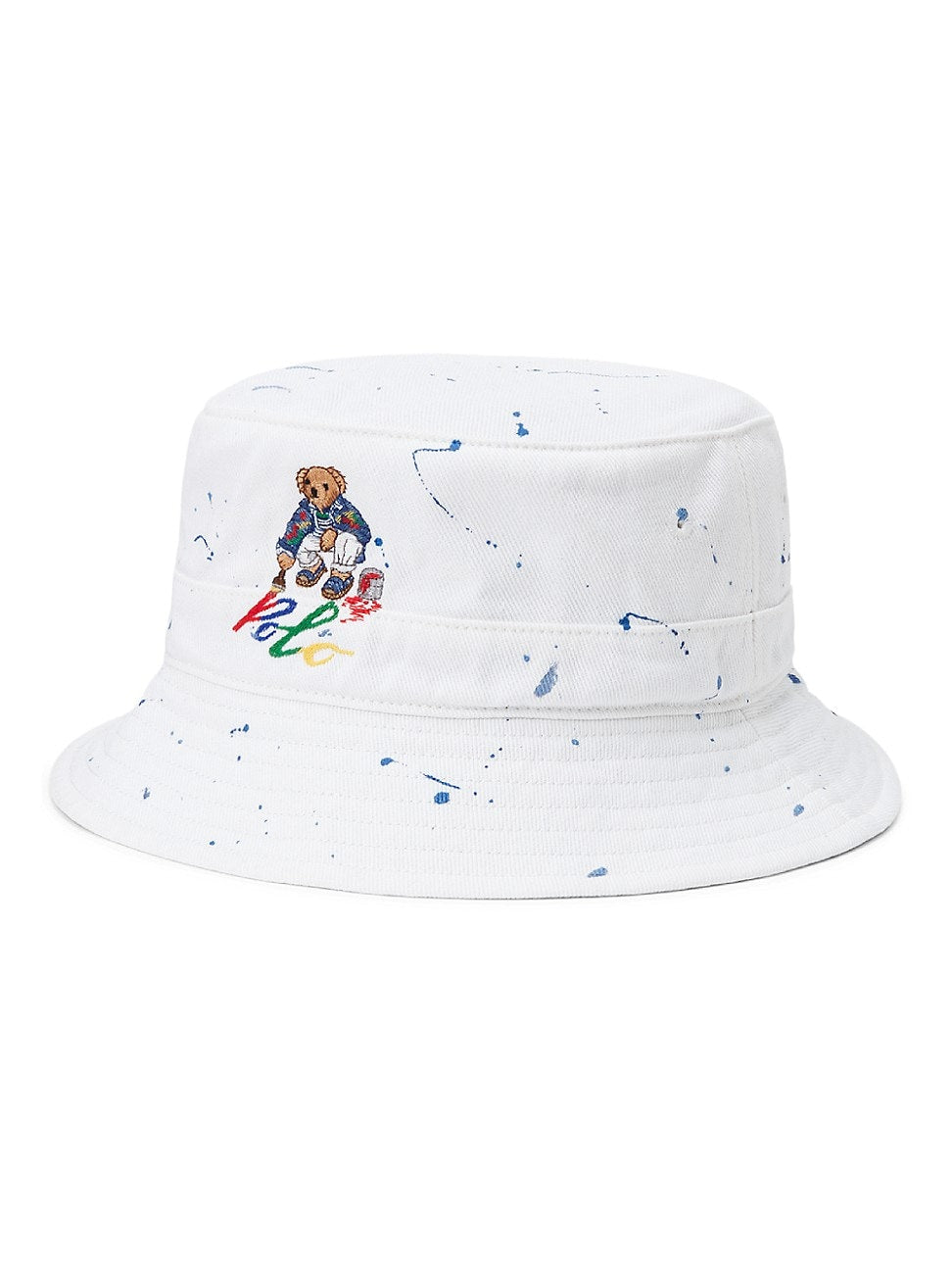 Polo Ralph Lauren Men's Tie Dye Twill Bucket Hat White Small Medium