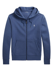Polo Ralph Lauren Mens Double Knit Full Zip Sweatshirt Hoodie Derby Blue Small