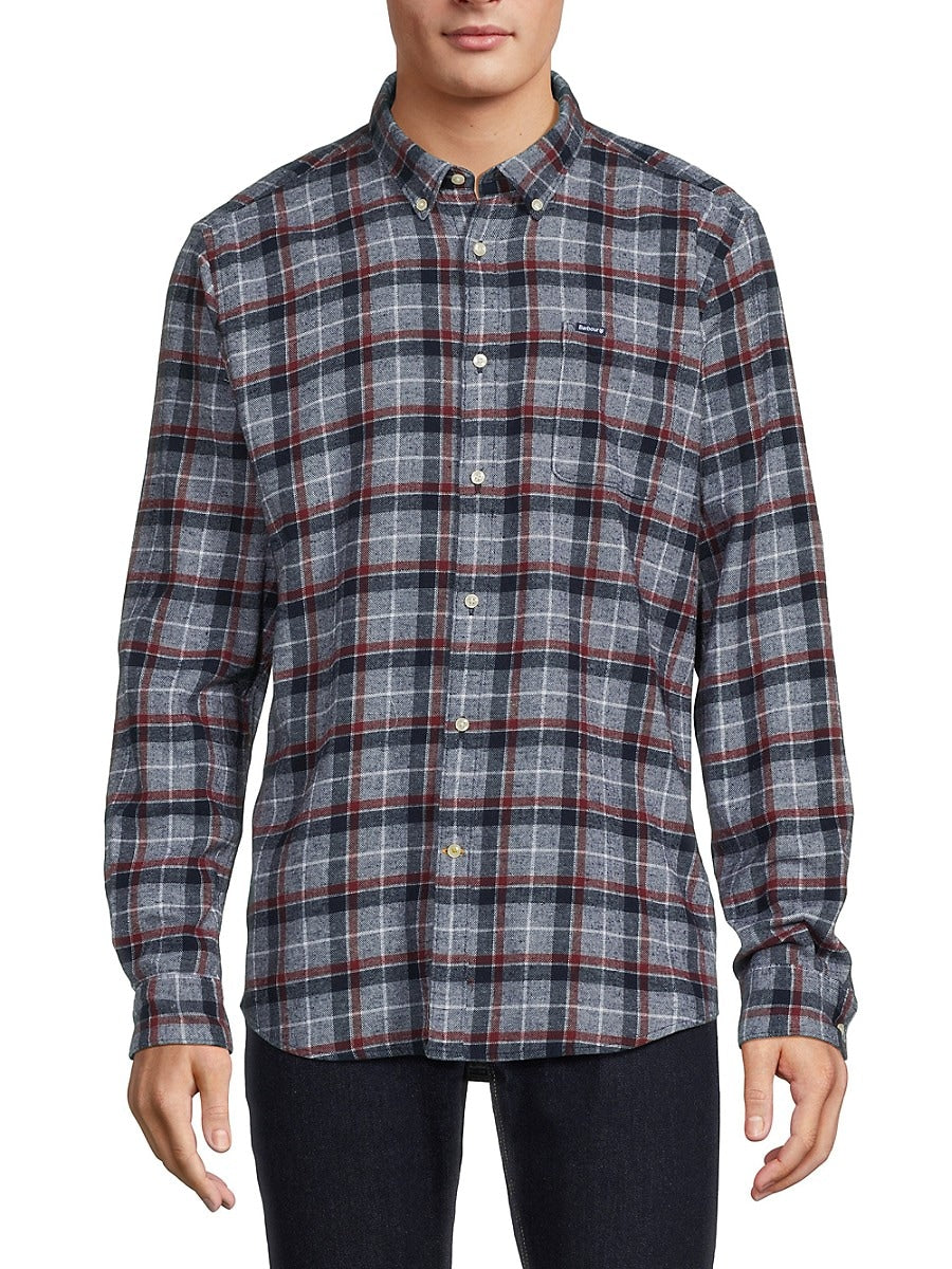 Barbour Men's Spellman Plaid Shirt  Navy Xxl