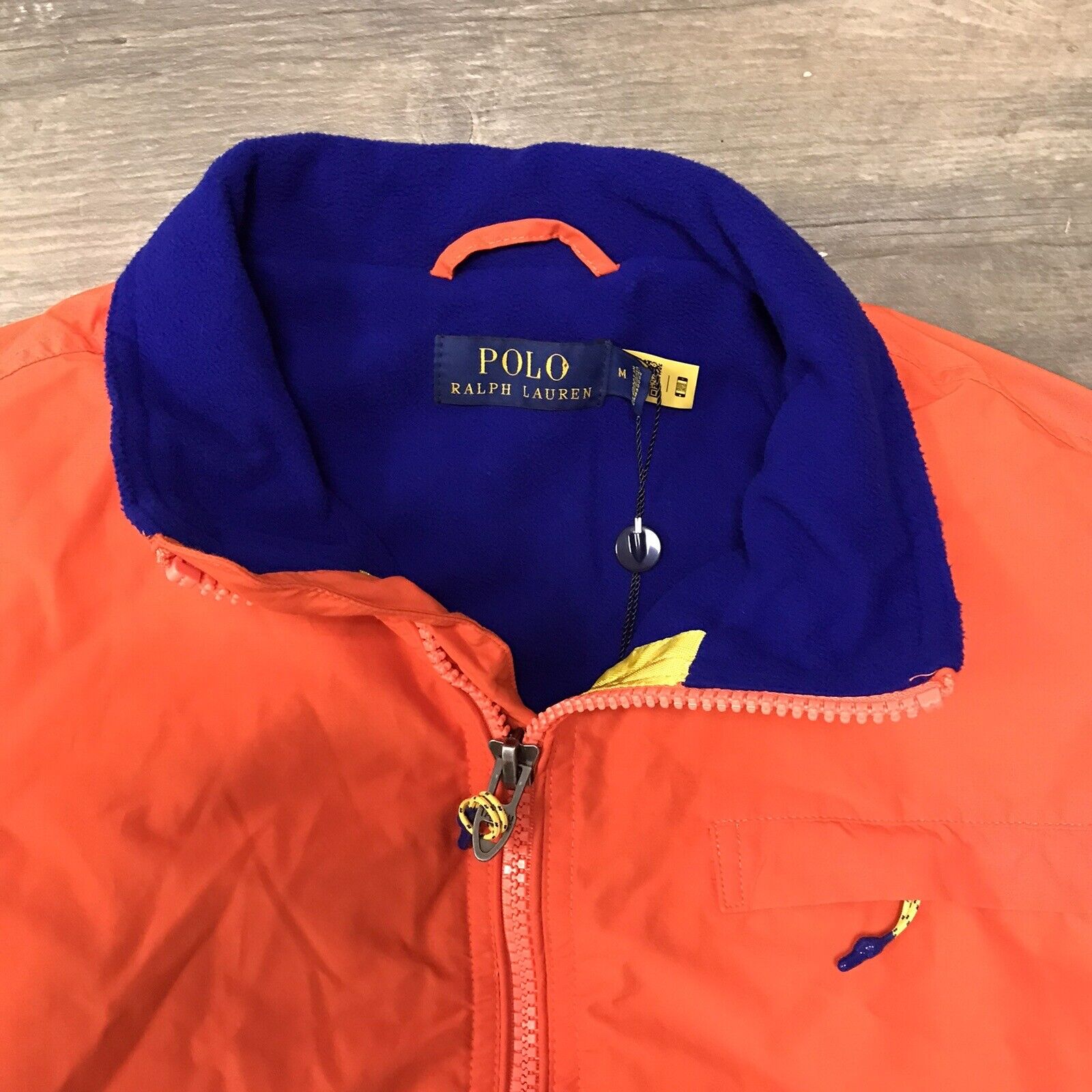 Polo Ralph Lauren Men's College Orange Sportsmen Graphic Fleece Full Zip Jacket Orange Medium
